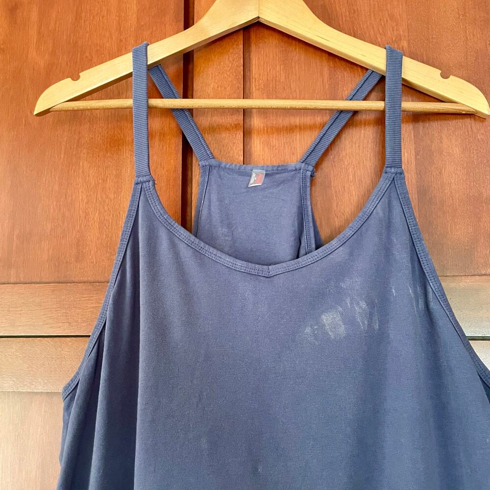 Free People Movement Hot Shot Mini Dress Built In Shorts Blue Indigo Size Medium - Picture 3 of 12